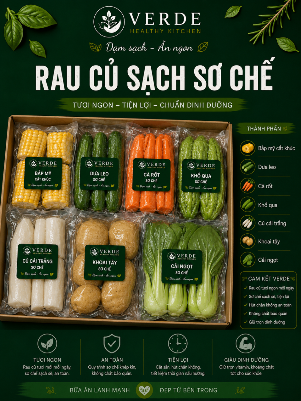 Rau củ sạch sơ chế 2